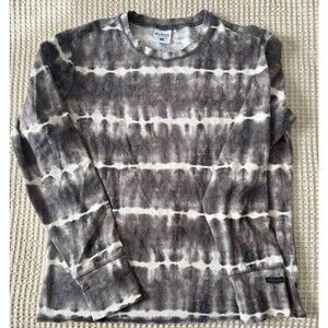 Columbia womens Large tie-dye gray white, long sleeve lightweight shirt